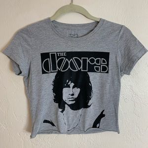 • the doors band tee crop top •
